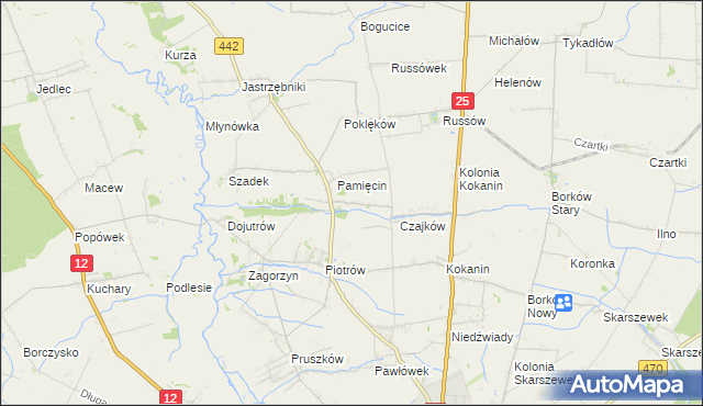 mapa Żegocin gmina Blizanów, Żegocin gmina Blizanów na mapie Targeo