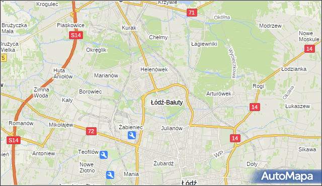 mapa Radogoszcz gmina Łódź, Radogoszcz gmina Łódź na mapie Targeo
