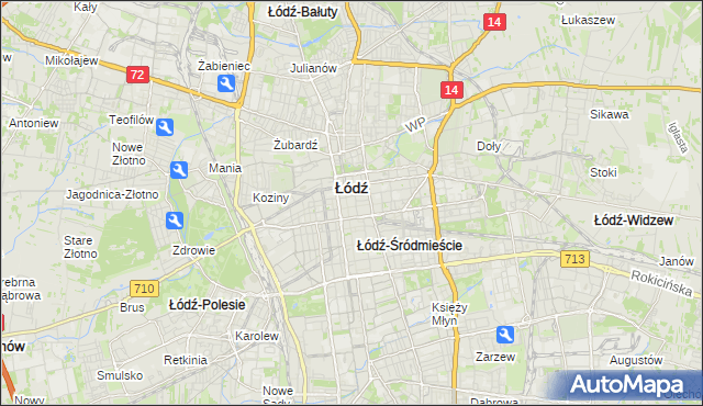 mapa Śródmieście gmina Łódź, Śródmieście gmina Łódź na mapie Targeo
