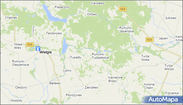 mapa Rumunki Tupadelskie, Rumunki Tupadelskie na mapie Targeo