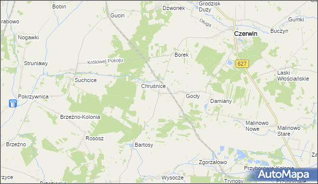 mapa Skarżyn gmina Czerwin, Skarżyn gmina Czerwin na mapie Targeo
