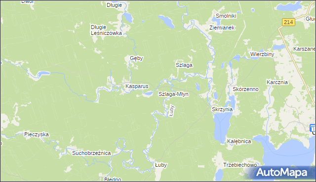 mapa Szlaga-Młyn, Szlaga-Młyn na mapie Targeo