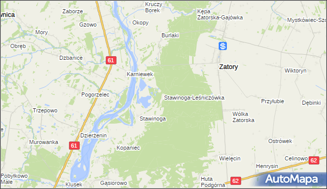 mapa Stawinoga-Leśniczówka, Stawinoga-Leśniczówka na mapie Targeo