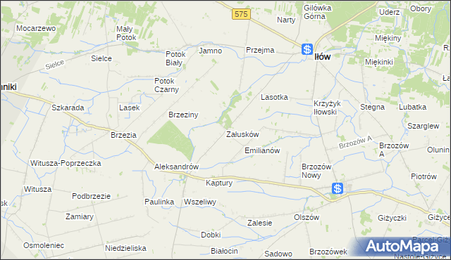 mapa Załusków, Załusków na mapie Targeo