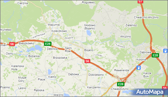 mapa Bojano, Bojano na mapie Targeo