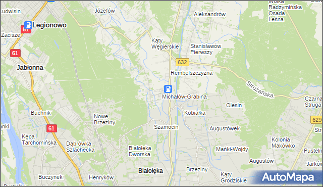 mapa Michałów-Grabina, Michałów-Grabina na mapie Targeo