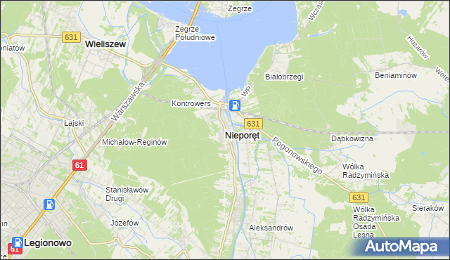 mapa Nieporęt, Nieporęt na mapie Targeo