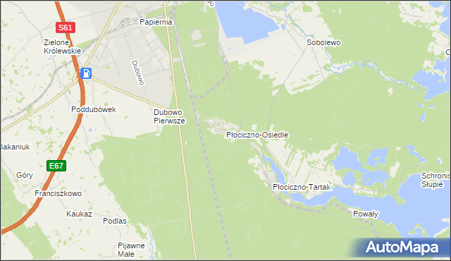 mapa Płociczno-Osiedle, Płociczno-Osiedle na mapie Targeo