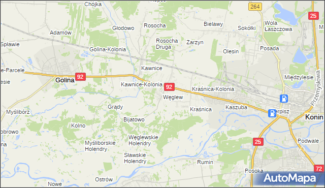 mapa Węglew, Węglew na mapie Targeo