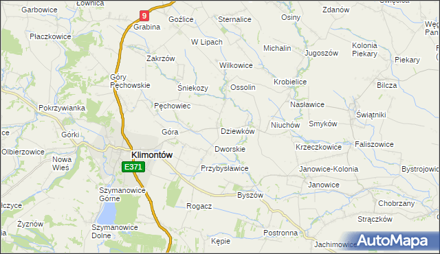 mapa Dziewków, Dziewków na mapie Targeo