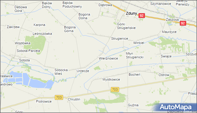 mapa Wierznowice, Wierznowice na mapie Targeo