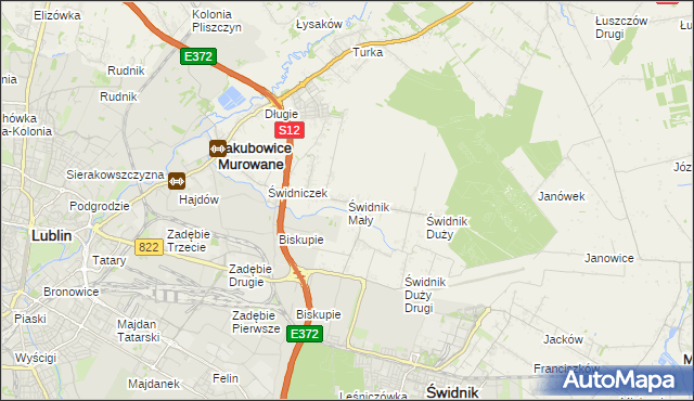 mapa Świdnik Mały, Świdnik Mały na mapie Targeo