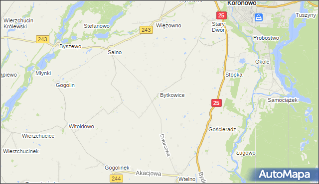 mapa Bytkowice, Bytkowice na mapie Targeo