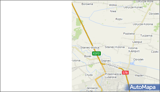 mapa Sitaniec-Wolica, Sitaniec-Wolica na mapie Targeo