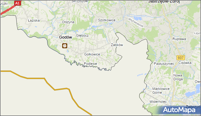 mapa Skrbeńsko, Skrbeńsko na mapie Targeo