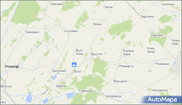 mapa Barchlin, Barchlin na mapie Targeo