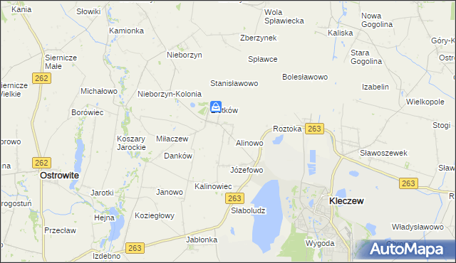 mapa Dobromyśl gmina Kleczew, Dobromyśl gmina Kleczew na mapie Targeo