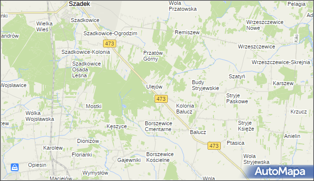 mapa Wincentów gmina Łask, Wincentów gmina Łask na mapie Targeo