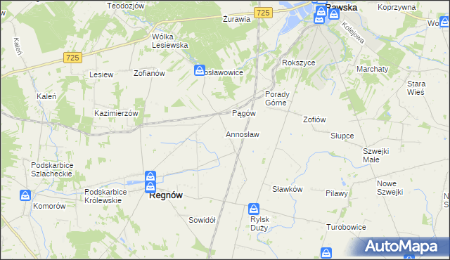 mapa Annosław, Annosław na mapie Targeo