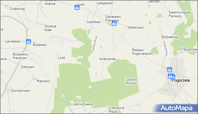 mapa Anteczków, Anteczków na mapie Targeo