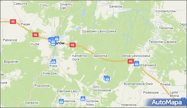 mapa Apolonka gmina Janów, Apolonka gmina Janów na mapie Targeo