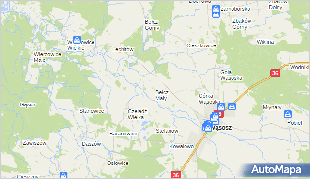 mapa Bełcz Mały, Bełcz Mały na mapie Targeo
