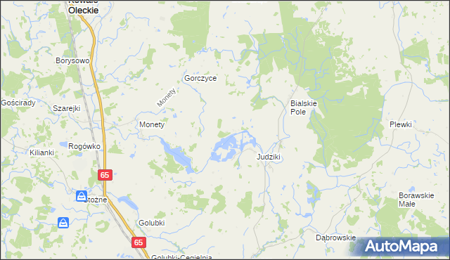 mapa Biała Olecka, Biała Olecka na mapie Targeo