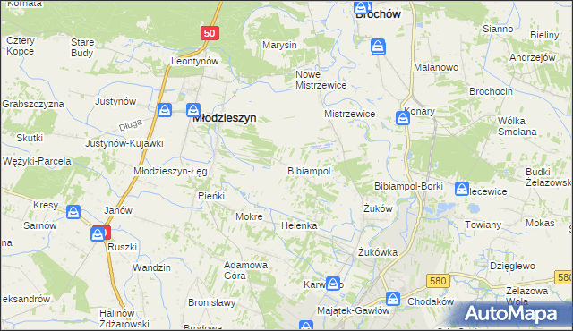 mapa Bibiampol, Bibiampol na mapie Targeo