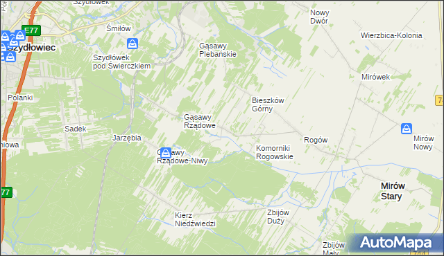 mapa Bieszków Dolny, Bieszków Dolny na mapie Targeo