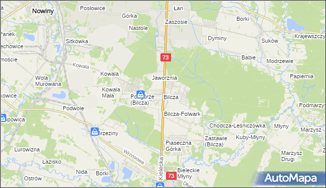 mapa Bilcza gmina Morawica, Bilcza gmina Morawica na mapie Targeo