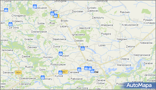 mapa Bilczyce, Bilczyce na mapie Targeo