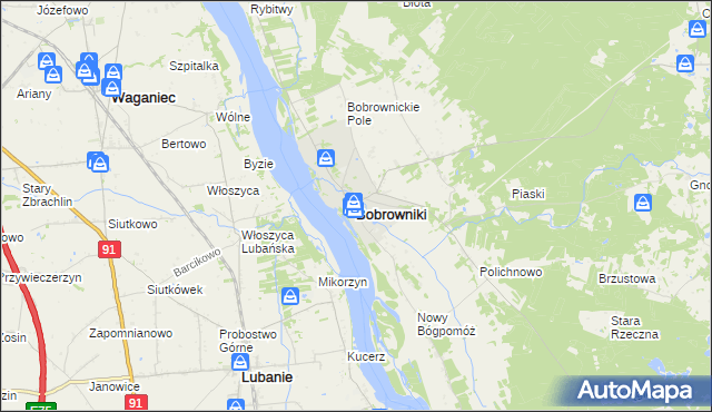 mapa Bobrowniki powiat lipnowski, Bobrowniki powiat lipnowski na mapie Targeo