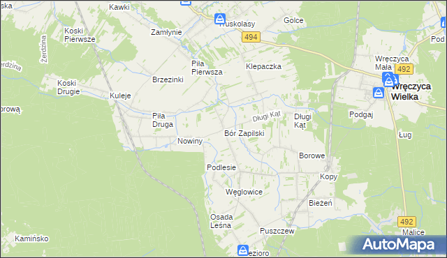 mapa Bór Zapilski, Bór Zapilski na mapie Targeo