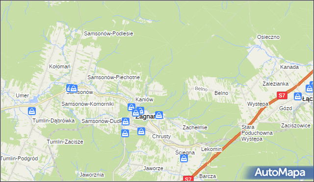 mapa Borowa Góra gmina Zagnańsk, Borowa Góra gmina Zagnańsk na mapie Targeo