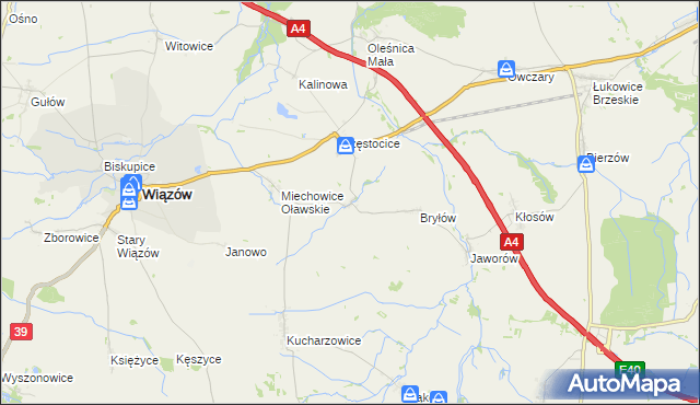 mapa Bryłówek, Bryłówek na mapie Targeo