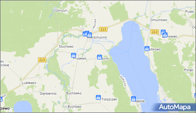 mapa Brzyno, Brzyno na mapie Targeo