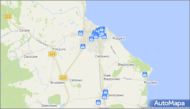 mapa Celbówko, Celbówko na mapie Targeo