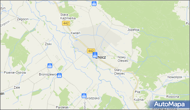 mapa Chocz, Chocz na mapie Targeo
