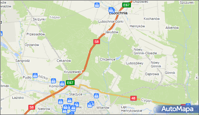 mapa Chrzemce, Chrzemce na mapie Targeo