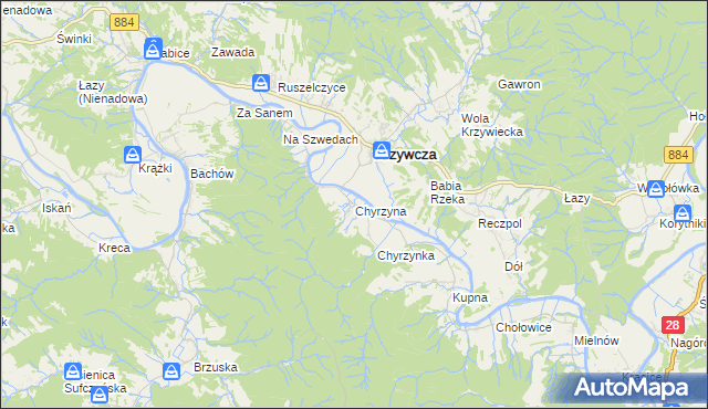 mapa Chyrzyna, Chyrzyna na mapie Targeo