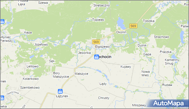 mapa Ciechocin powiat golubsko-dobrzyński, Ciechocin powiat golubsko-dobrzyński na mapie Targeo