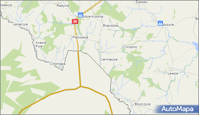 mapa Ciermięcice, Ciermięcice na mapie Targeo