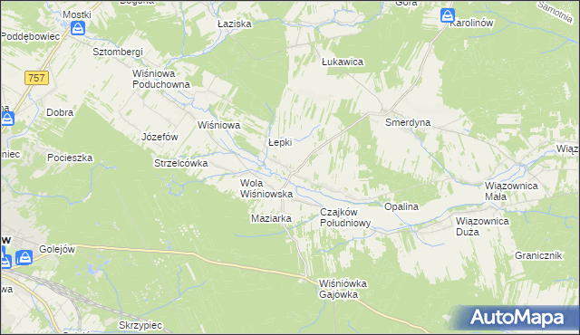 mapa Czajków Północny, Czajków Północny na mapie Targeo