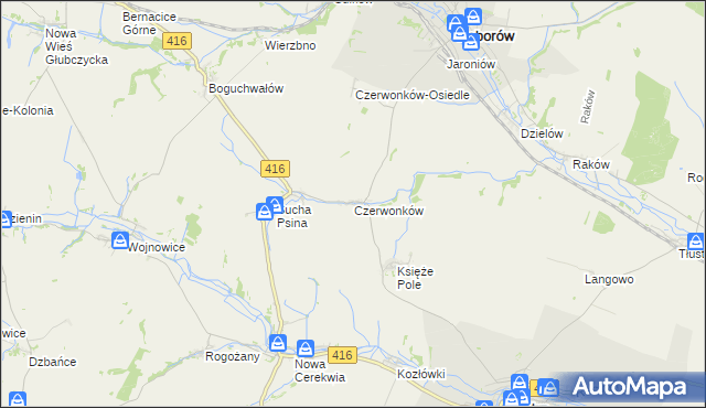 mapa Czerwonków, Czerwonków na mapie Targeo