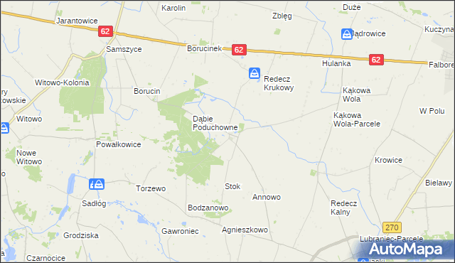 mapa Dąbie Kujawskie, Dąbie Kujawskie na mapie Targeo