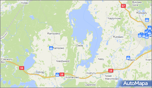 mapa Dadaj, Dadaj na mapie Targeo