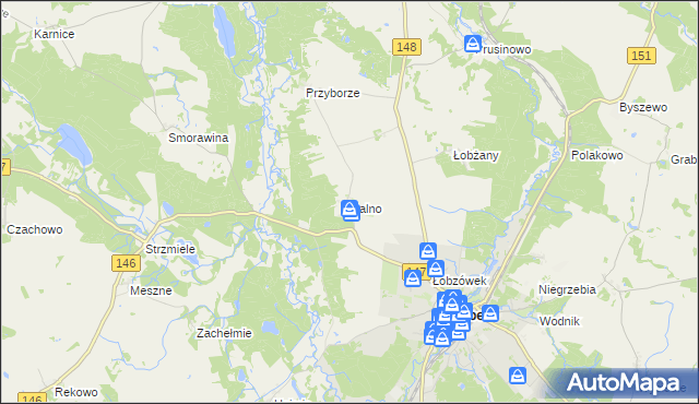 mapa Dalno, Dalno na mapie Targeo