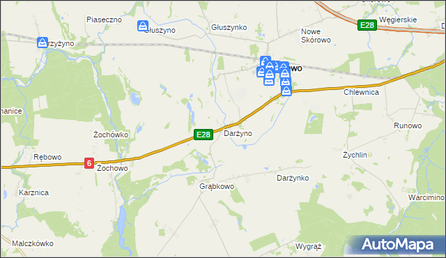 mapa Darżyno, Darżyno na mapie Targeo