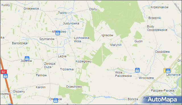 mapa Dobra Wola gmina Jasieniec, Dobra Wola gmina Jasieniec na mapie Targeo