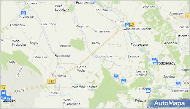 mapa Dobruchów, Dobruchów na mapie Targeo